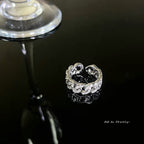 Crystal link chain ring