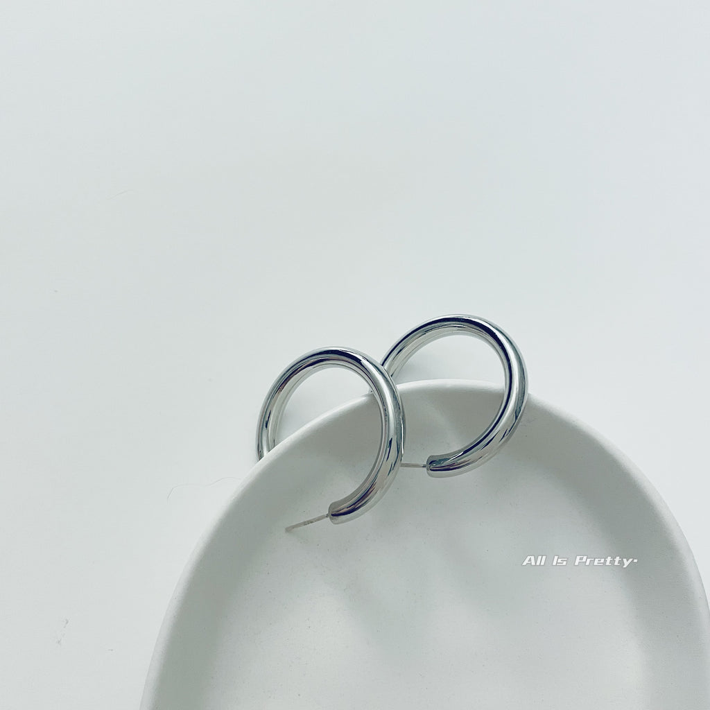 14k gold plated hoop earrings
