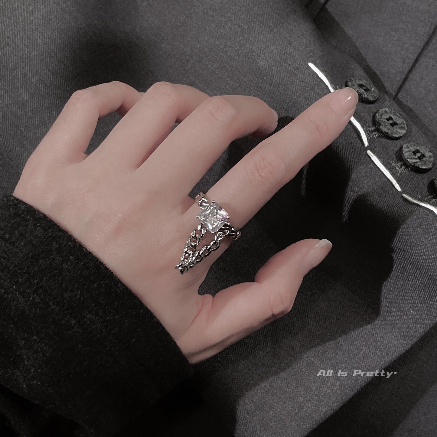 Gold plated chain ring