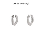 U sterling-silver hoop earrings
