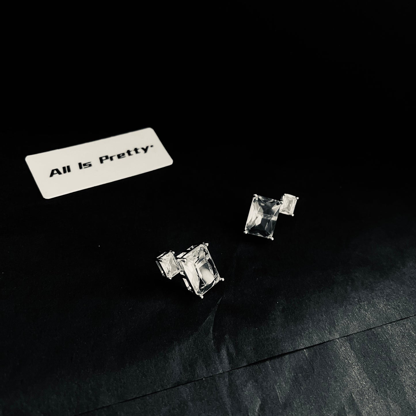 Crystal cube earrings
