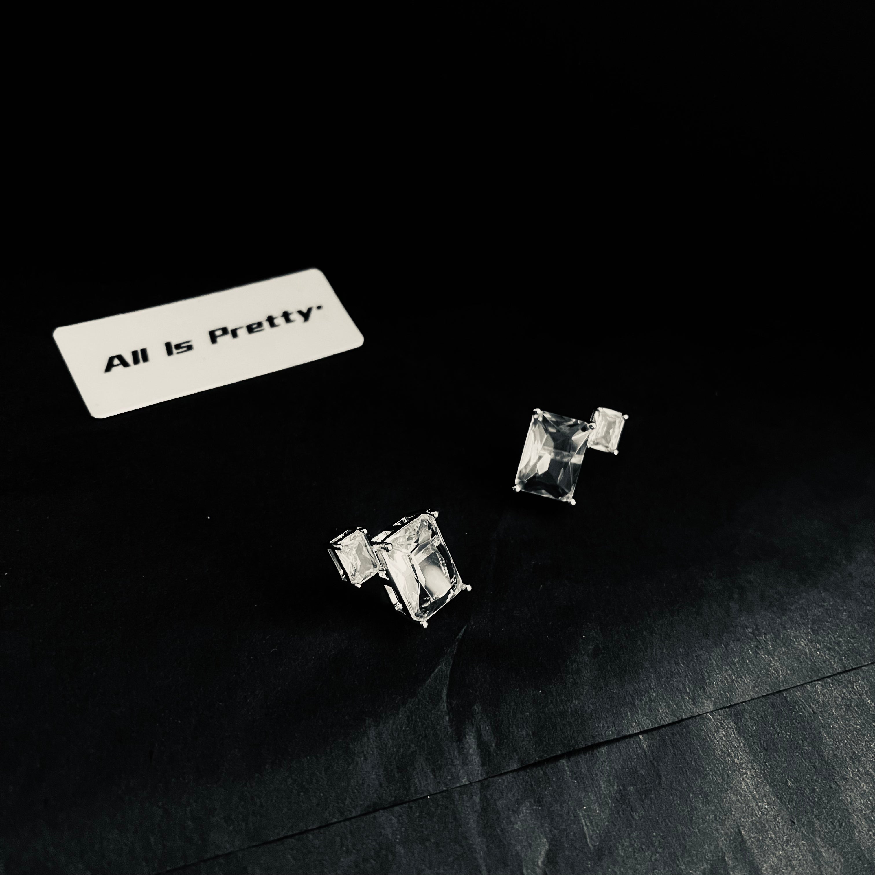Crystal cube earrings