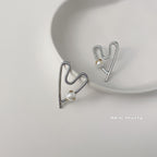 Handmade 14k gold plated heart earrings