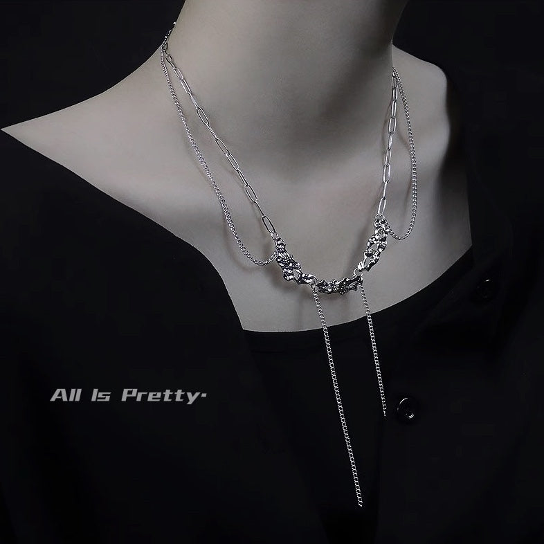 Multiple layered chain necklace