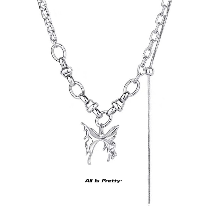 Butterfly Chunky Chain Necklace