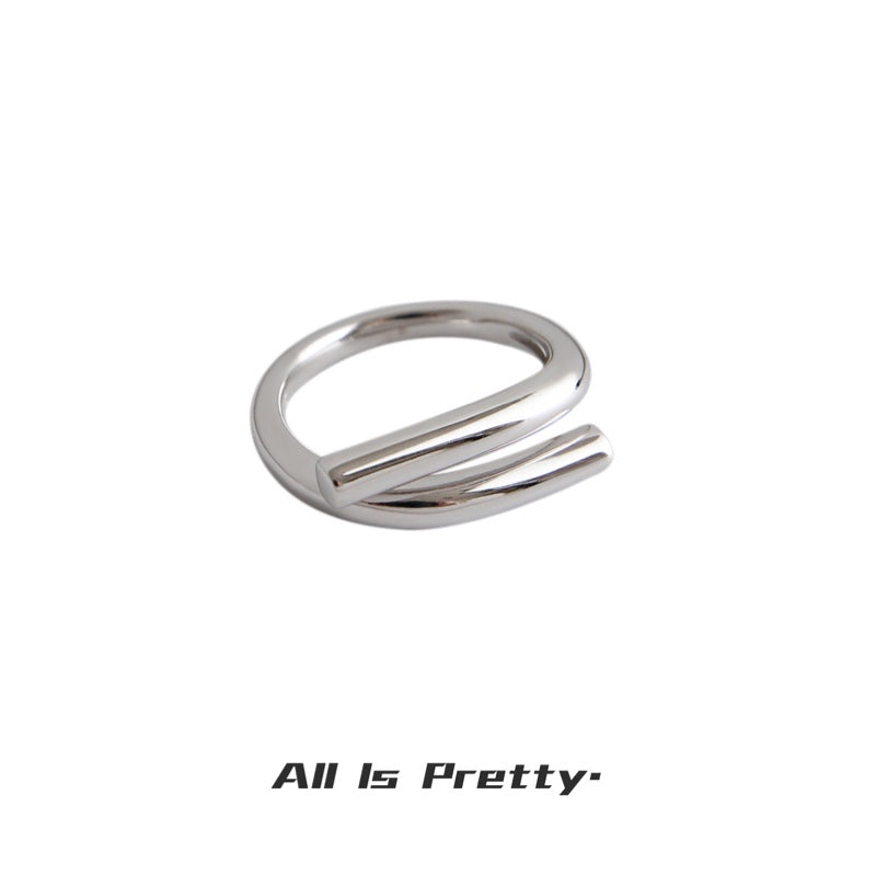 Sculptural silver ring