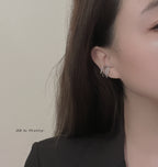 Layered stars crystal cuff earring(single)