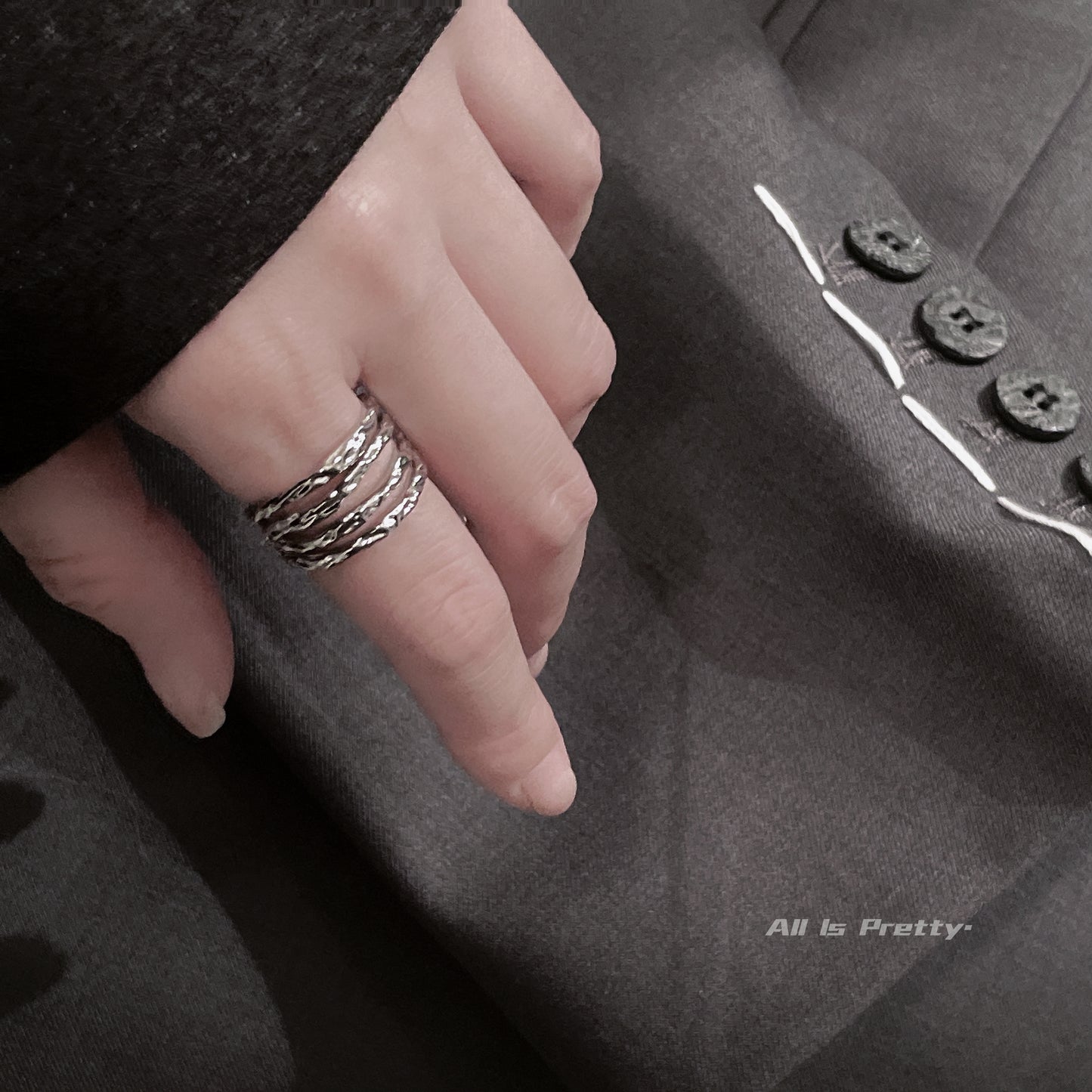 Gold plated layered ring
