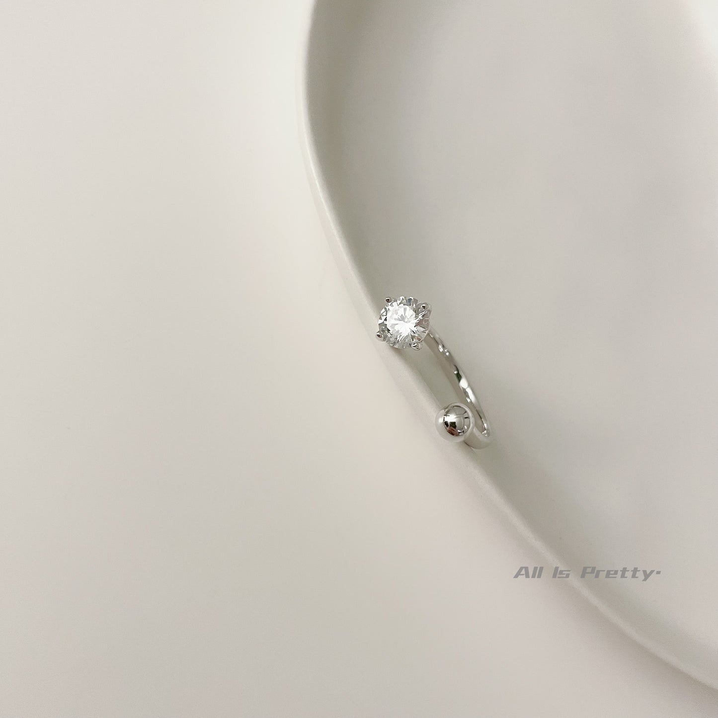Sterling silver open ring