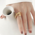 Wrapped skeleton open ring