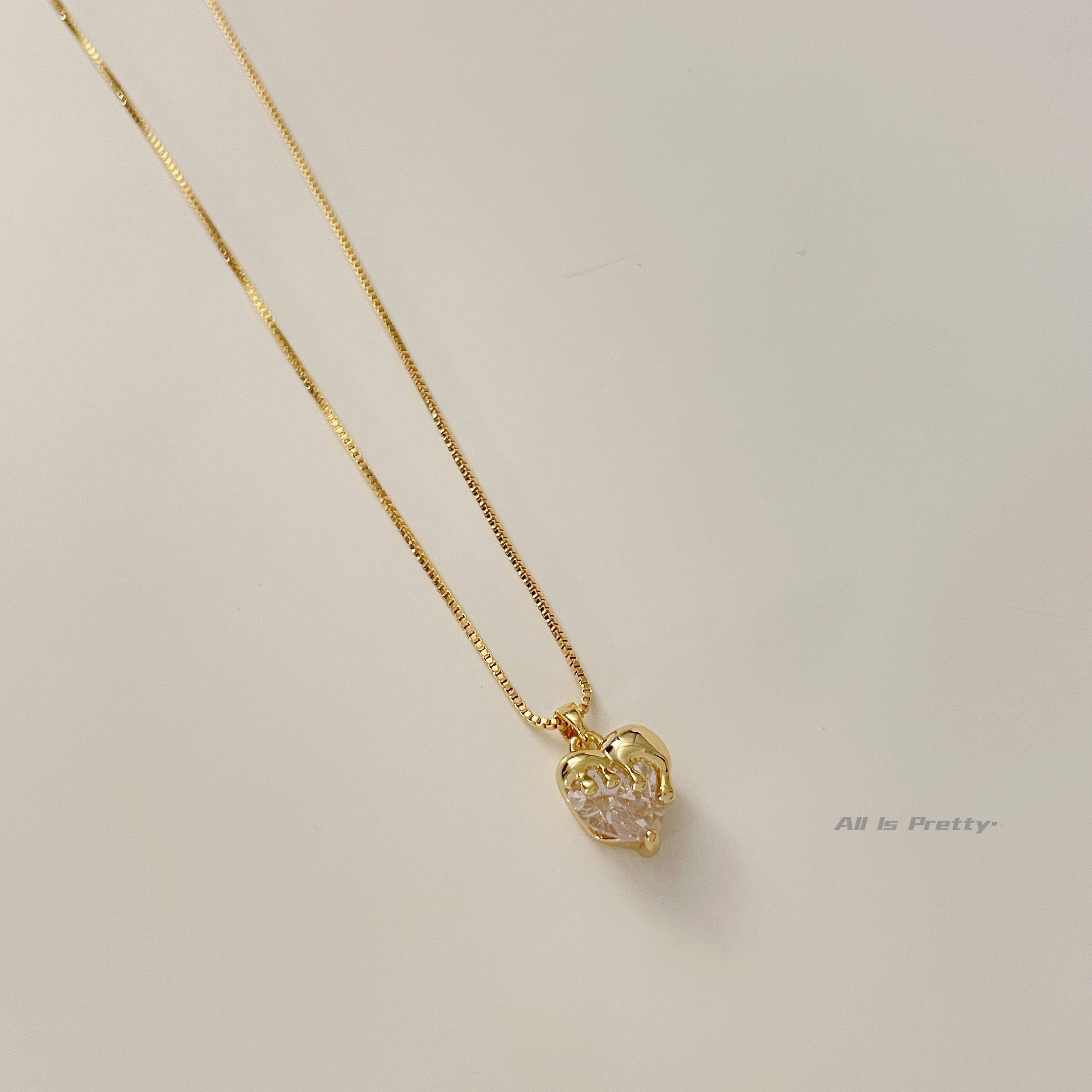 18k Gold-Plated Heart Pendant Necklace