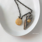 Multi pendant feather chain necklace