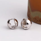 Metal ball hoop earrings
