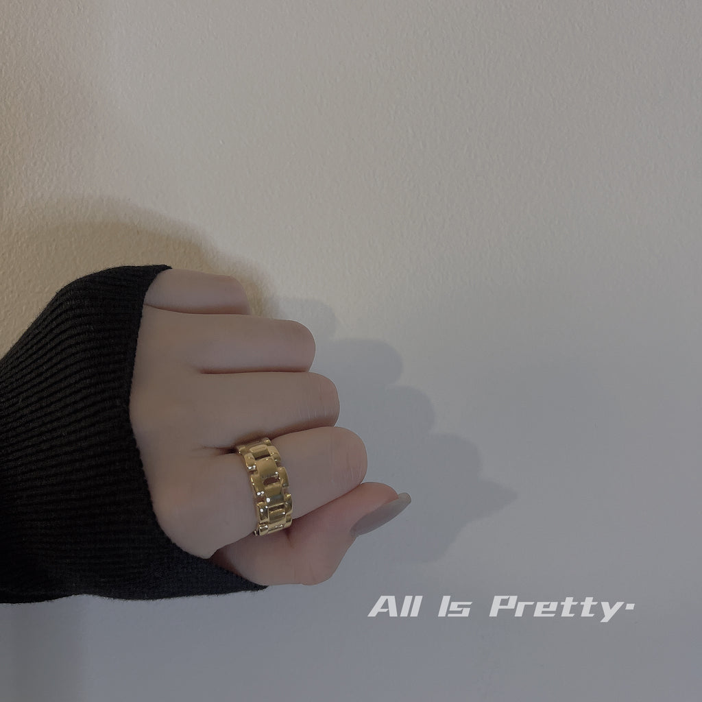 Gold plated chain ring