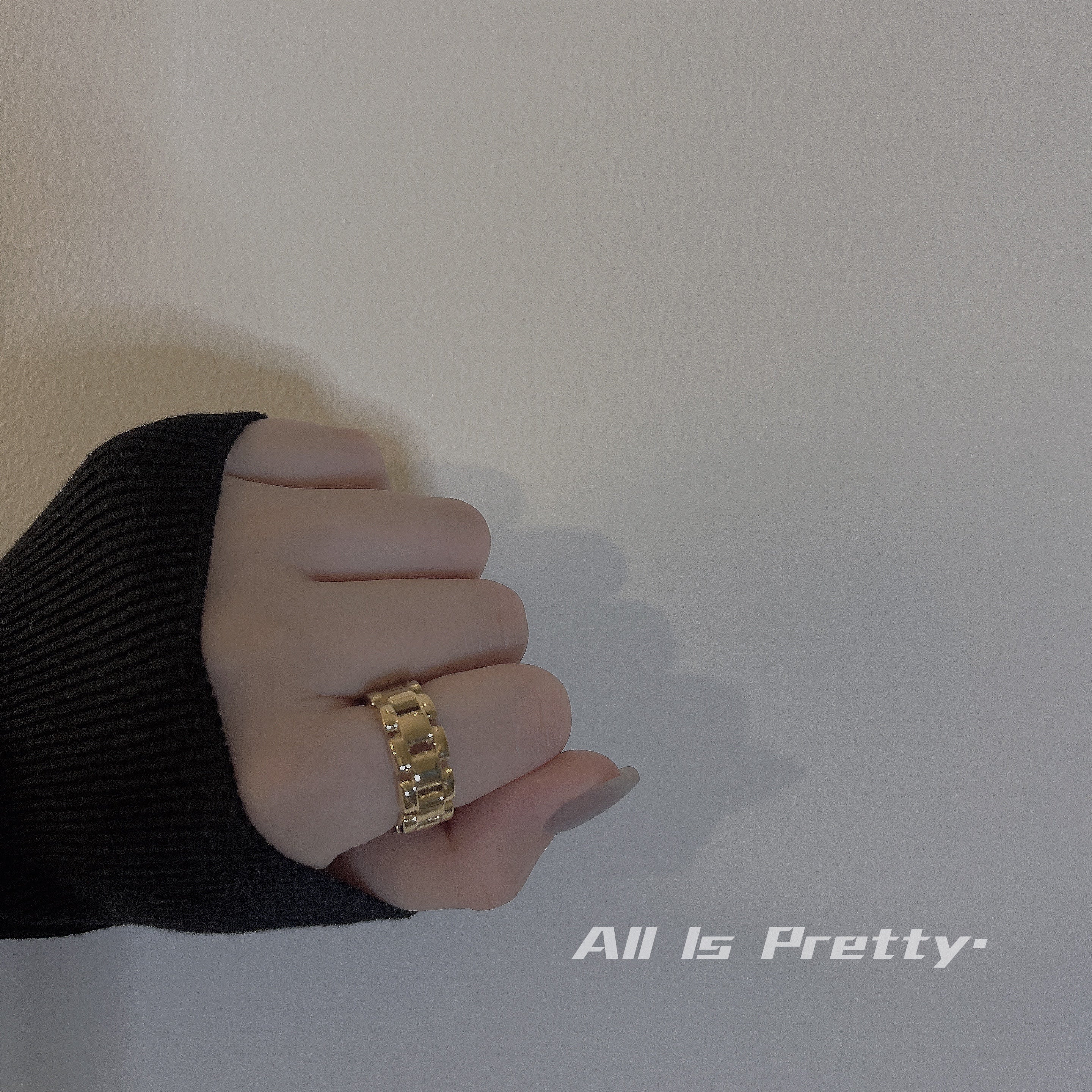 Gold plated chain ring