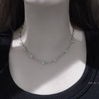 Wave pattern chain necklace