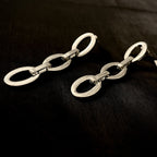 Chunky chain silver earrings
