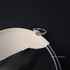 Ice textured open ring