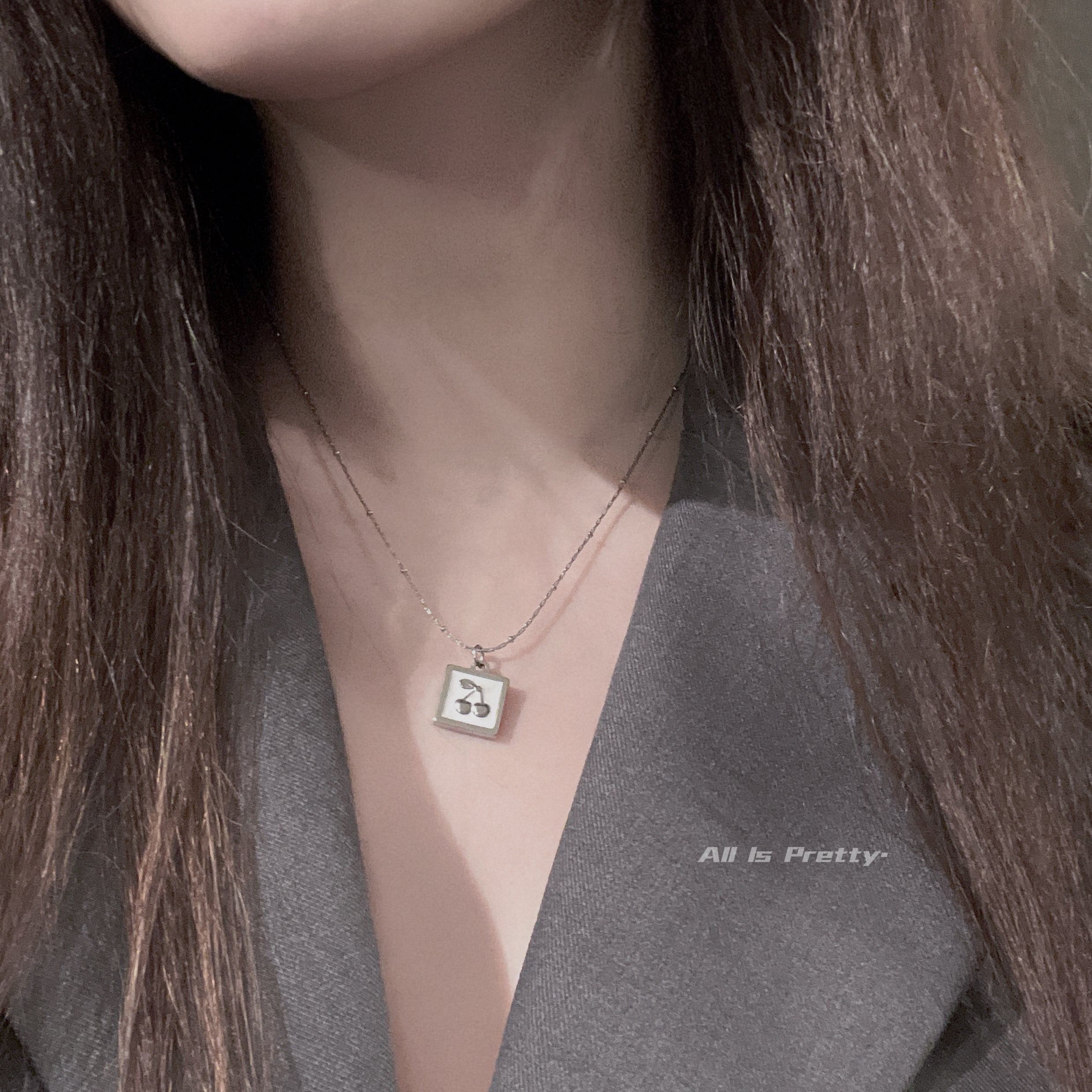 Cherry pendant necklace
