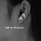 Tear drop crystal earring cuff (single)