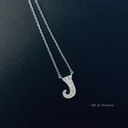 Crystal letter pendant necklace