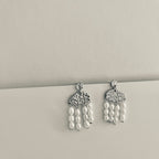 Pearls tassel earrings