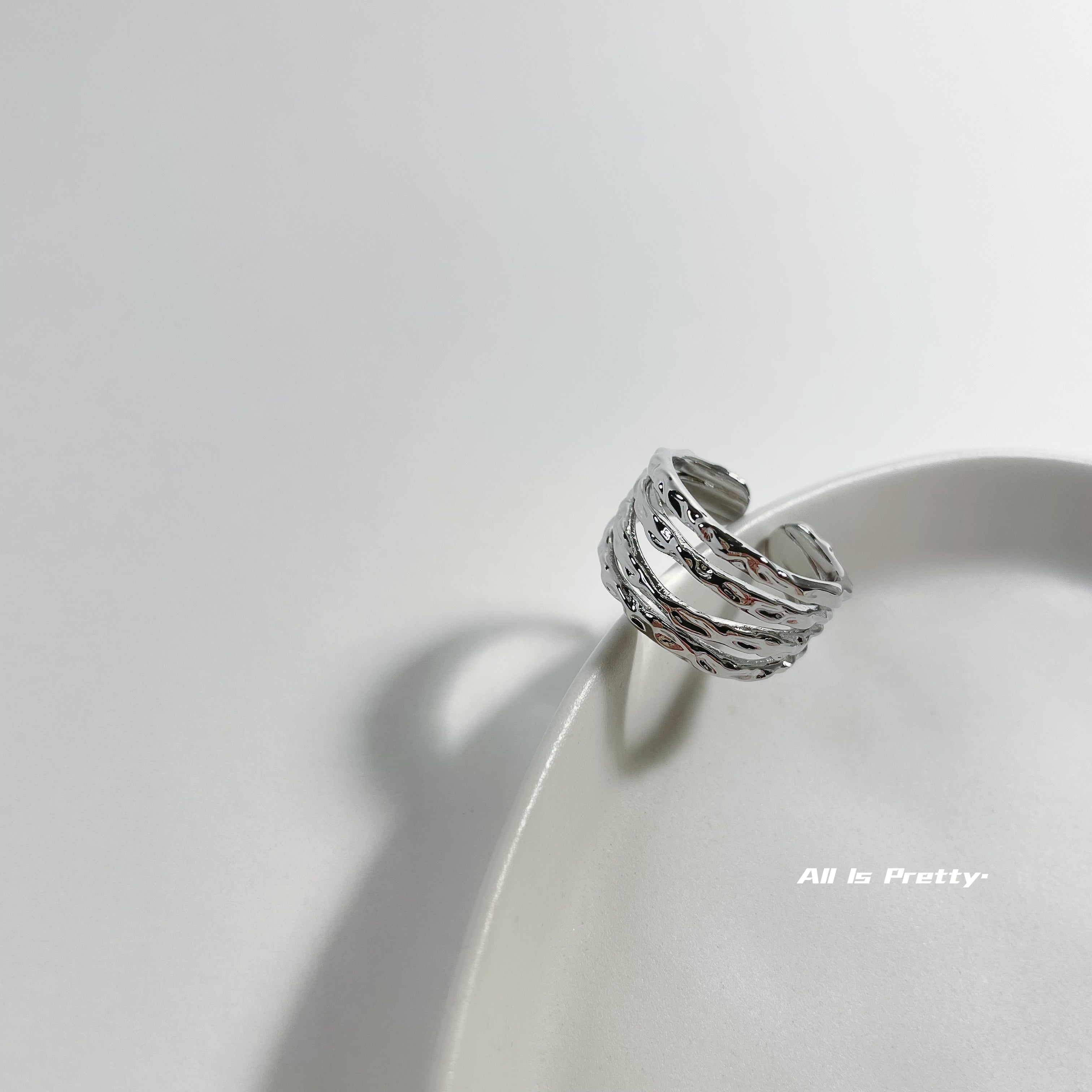 Gold plated layered ring