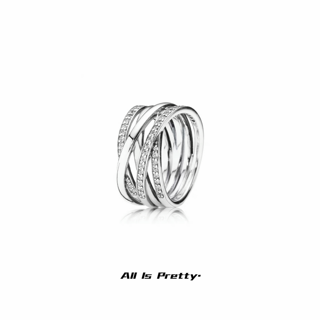 Layered crystal ring