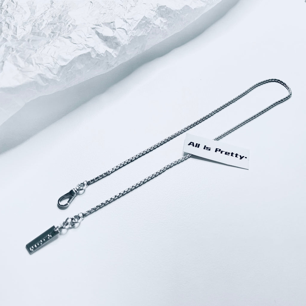 Round box chain choker necklace