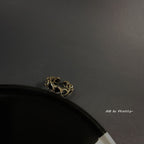 Black onyx love ring