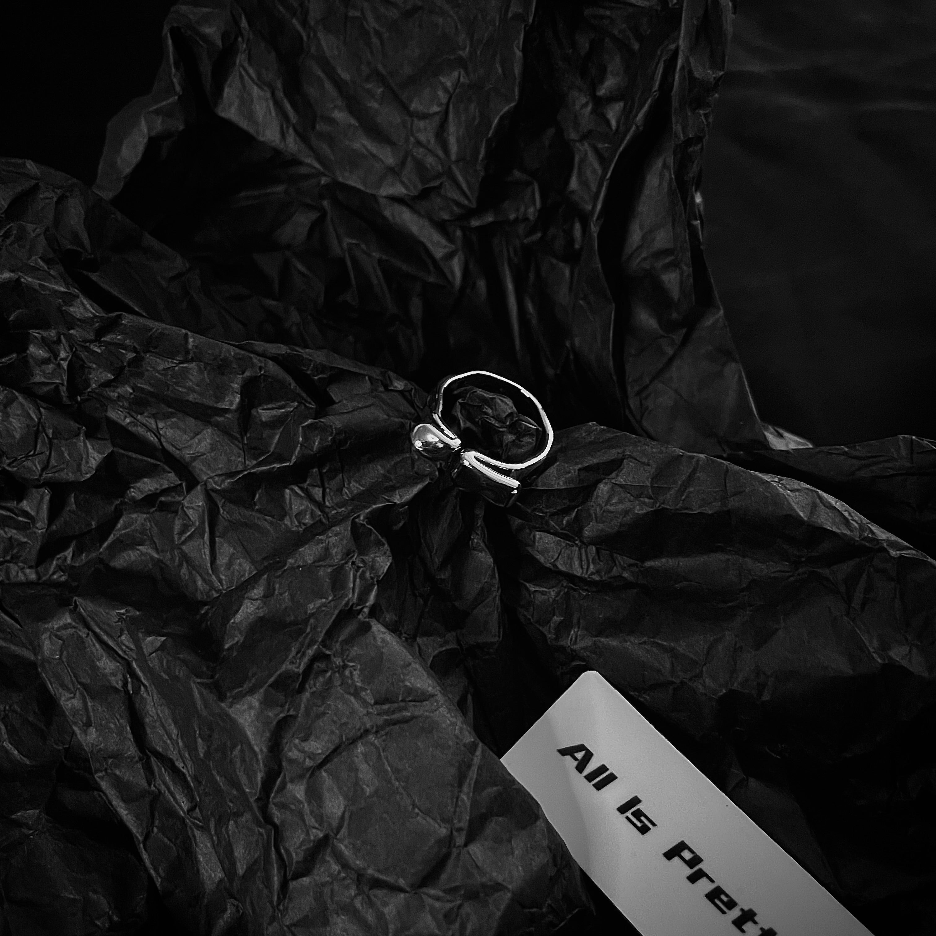 Folded sculpture open ring