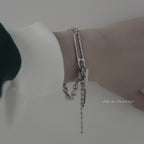 14k gold plated clip chain bracelet