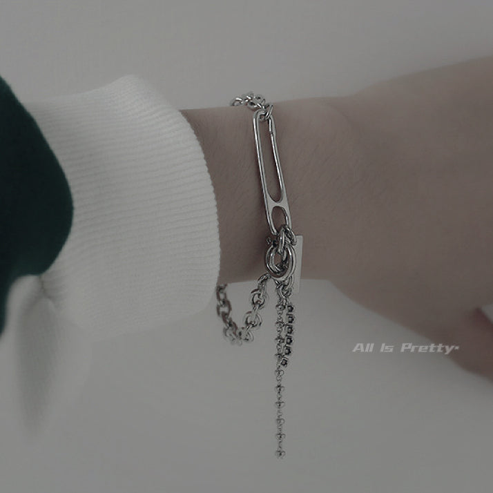 14k gold plated clip chain bracelet
