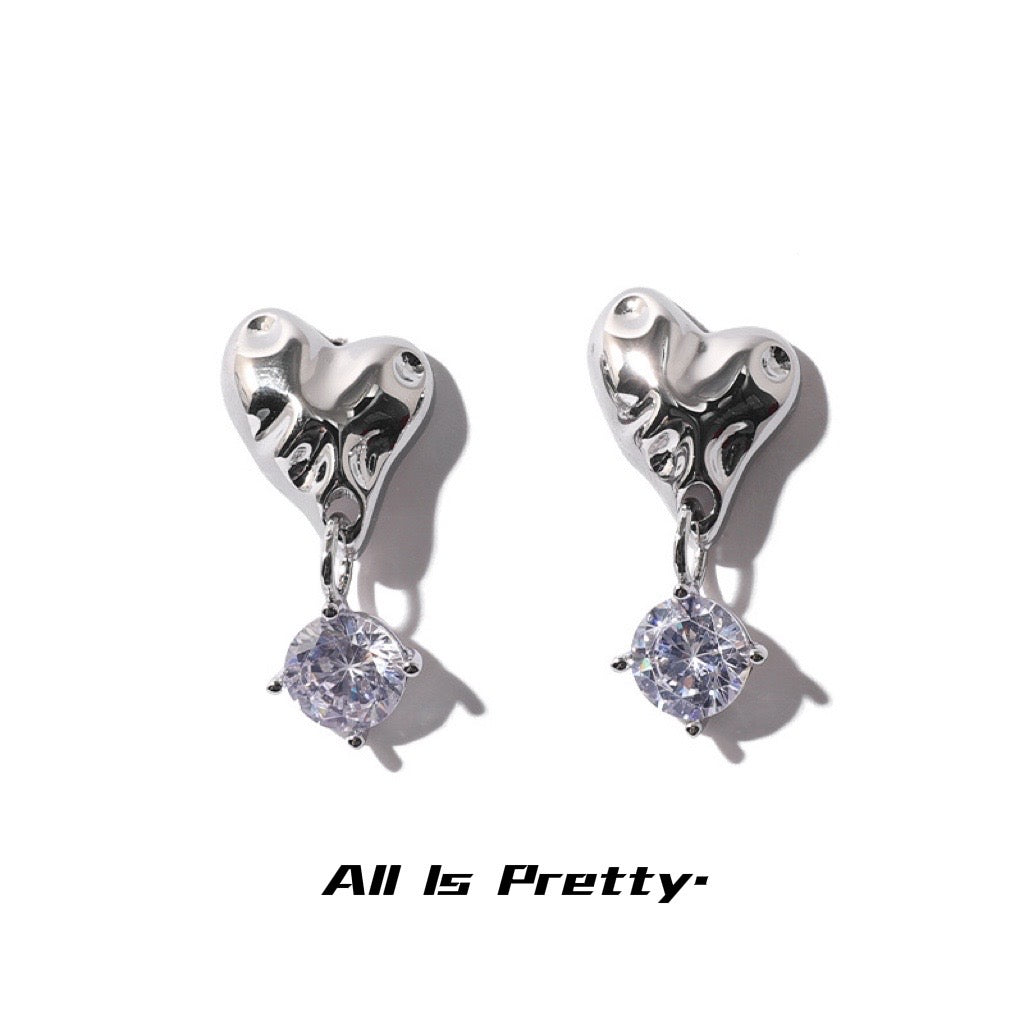Gold plated drop earrings
