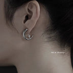Moon star hoop earrings