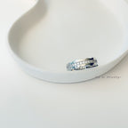 Wave sterling silver band ring
