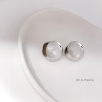 Metal ball hoop earrings
