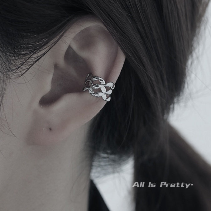 Unisex chunky minimalist earring cuff(single)