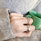 Sculptural silver ring