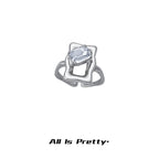 Crystal mirror ring