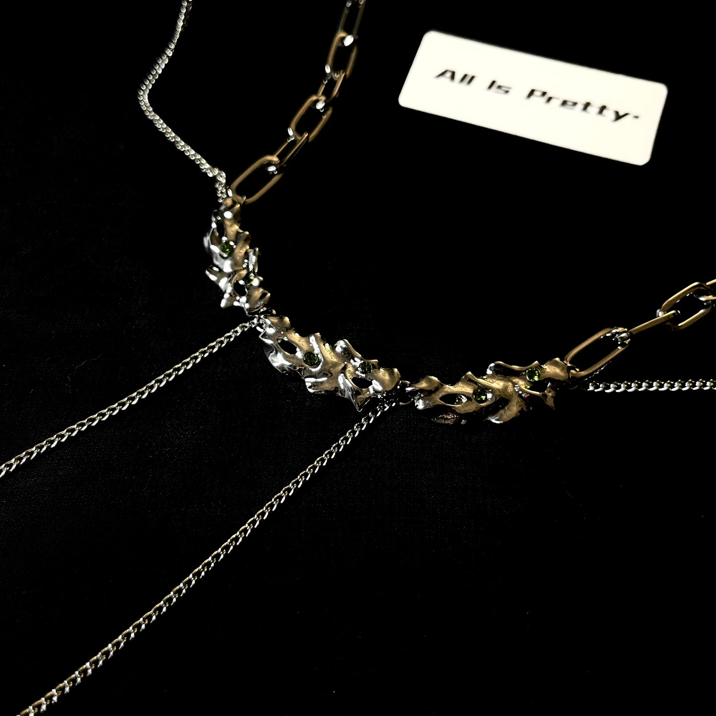 Multiple layered chain necklace