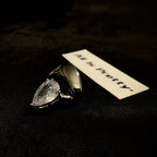 Tear drop crystal earring cuff (single)