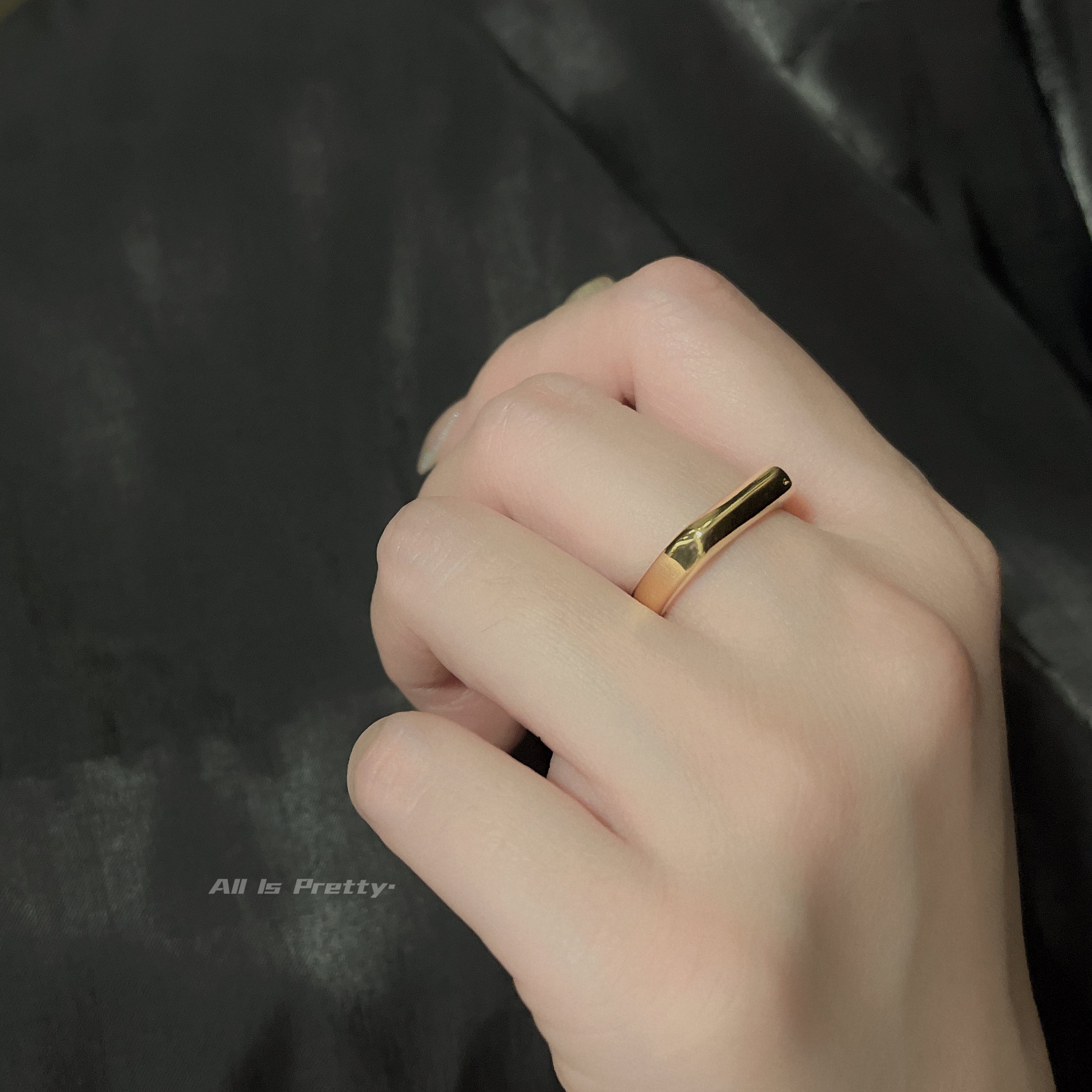 18k gold plated ring