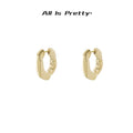 U sterling-silver hoop earrings