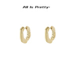 U sterling-silver hoop earrings