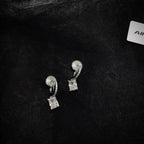 Crystal dropped clip-on earrings