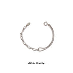 Layered crystal chain bracelet