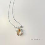 Crystal cube pendant necklace