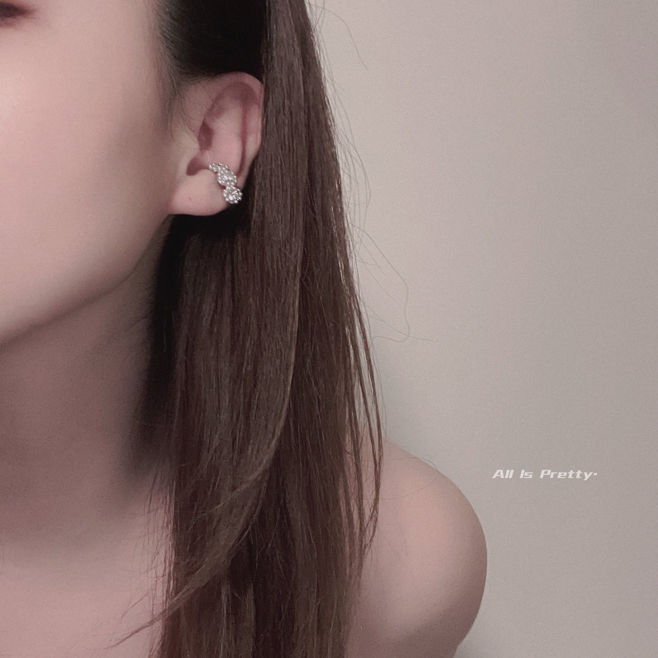 Sunflower cuff earring