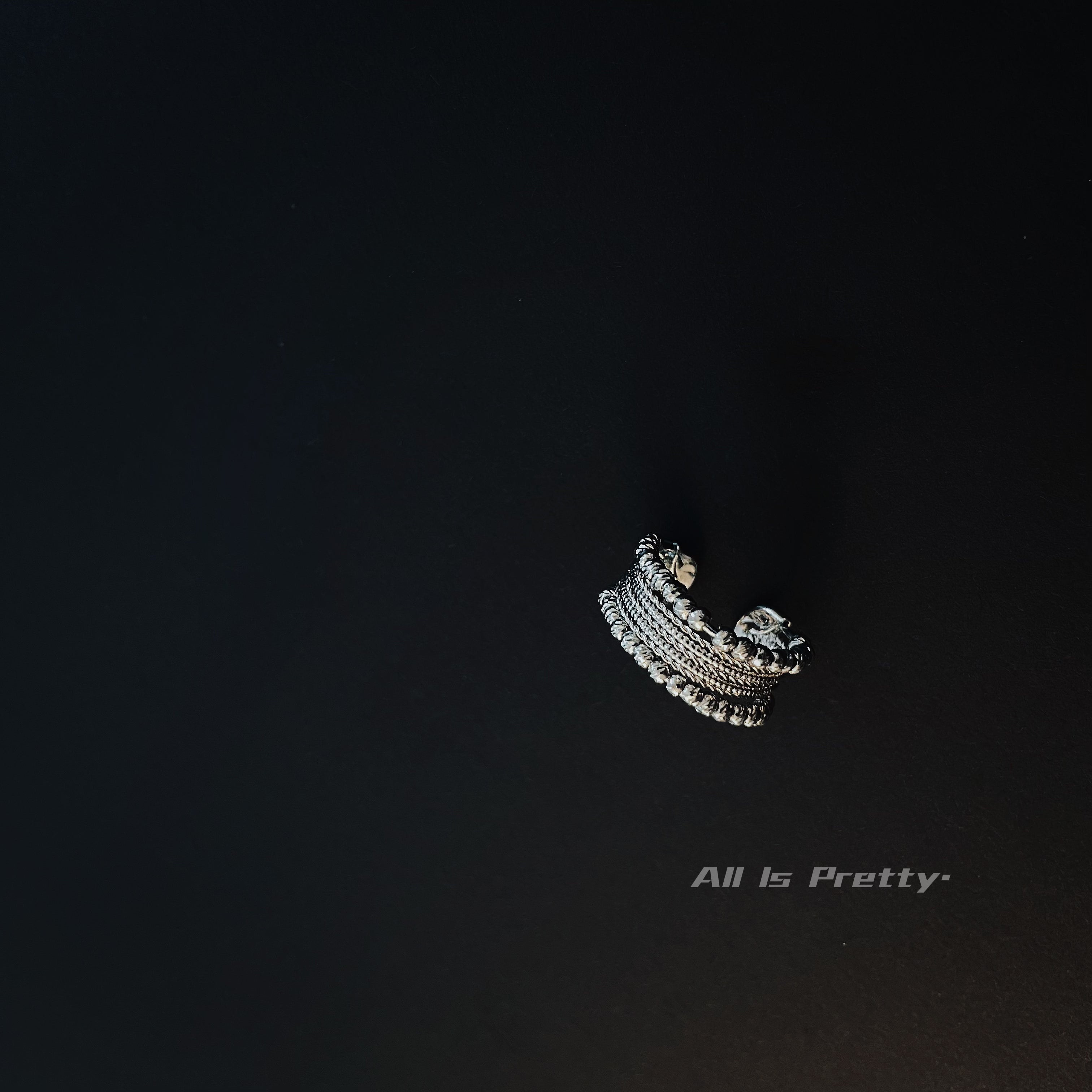 Beads pattern open ring